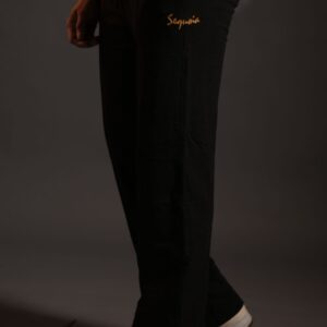 SEQUOIA EMBROIDERED JOGGERS — MIDNIGHT BLACK